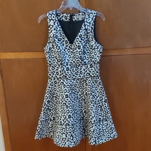 V-Neck Cheetah Print Dress